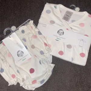 Gerber 2 piece baby girl gown set